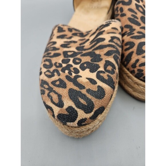 Naturalizer Strappy Wrap Platform Leopard Leo Print Wedge Sandals Heel Size 9 - Picture 8 of 12